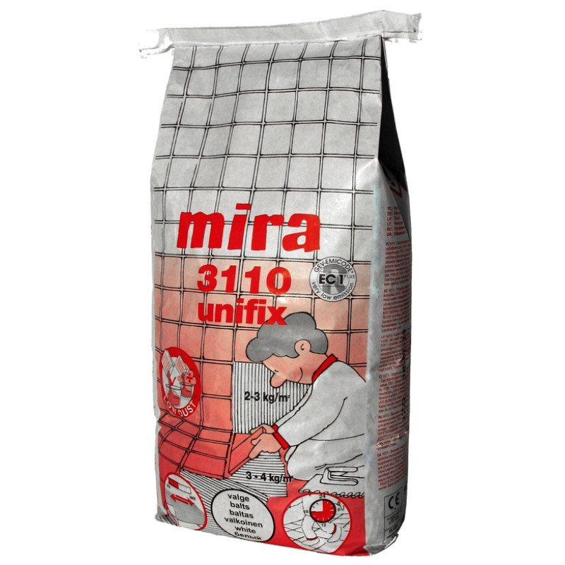 Mira 3110 unifix Клей для плитки еластичний високоадгезивний білий, 25кг