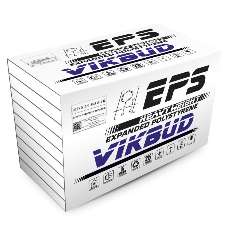 Пінопласт VIKBUD EPS 80 HEAVY WEIGHT 1000*500*100 мм (15 кг/м3)