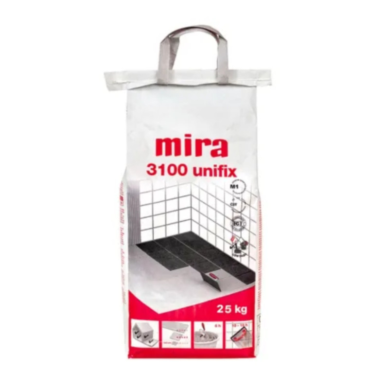 Mira 3100 unifix Grey Клей для плитки високоадгезивний, 25 кг