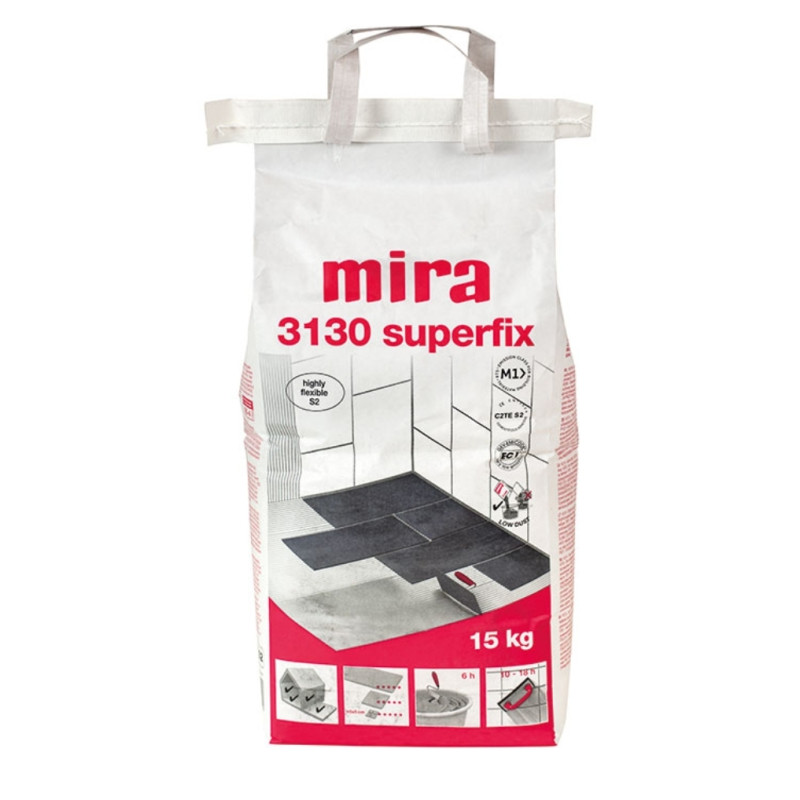 Mira 3130 superfix Високоеластичний високоадгезивний клей для плитки, 15кг
