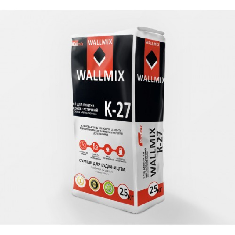 WALLMIX K-27 Клей для плитки високоеластичний,25кг