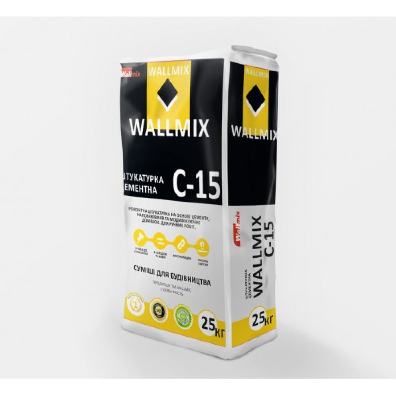 Wallmix C15 Штукатурка цементна,25кг