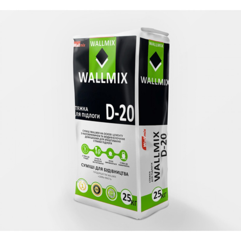Wallmix D-20 Стяжка для підлоги (10-100мм),25кг
