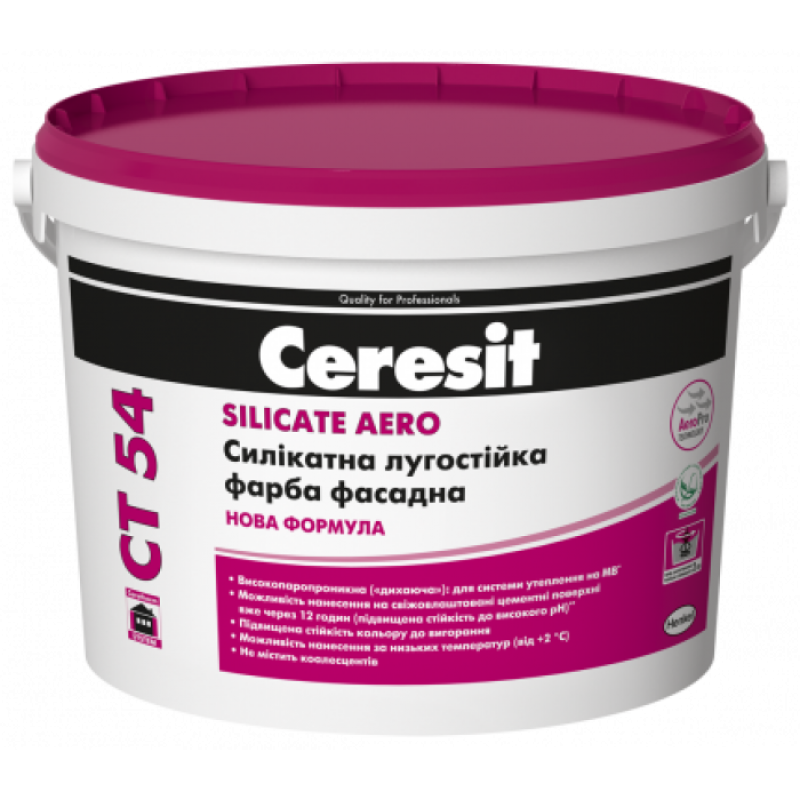 CERESIT CT 54 Фарба силікатна, 10л