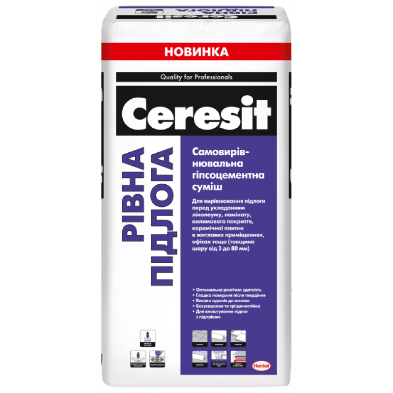 CERESIT Рівна підлога (3-80мм), 25кг