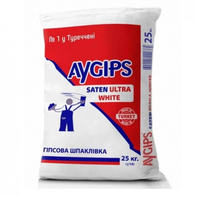 Aygips Saten Ultra White Шпаклівка фінішна,25кг