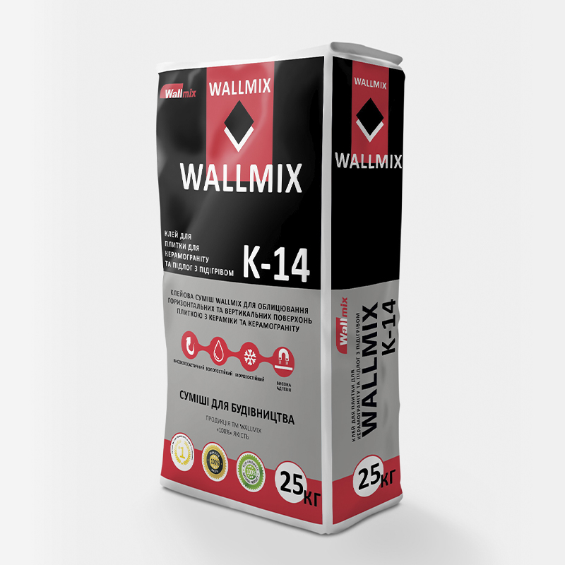 Wallmix K14 Клей для керамограніту та теплої підлоги,25кг