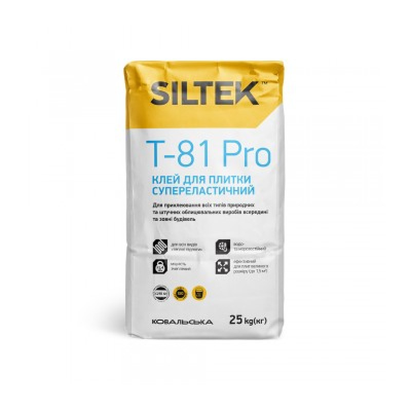 SILTEK Т-81Pro Клей для плитки супереластичний, 25кг